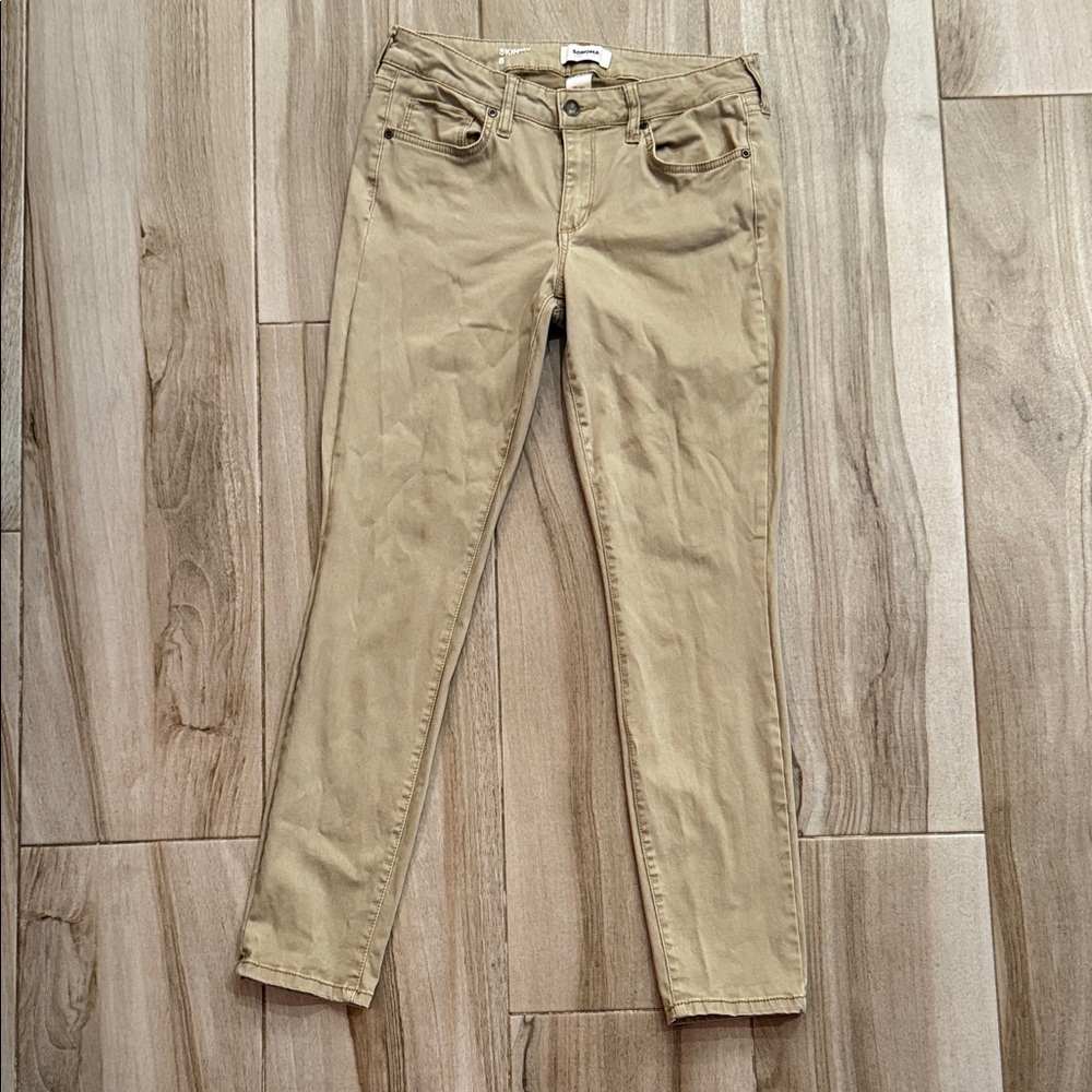 Sonoma Women's Beige Skinny Jeans sz 8